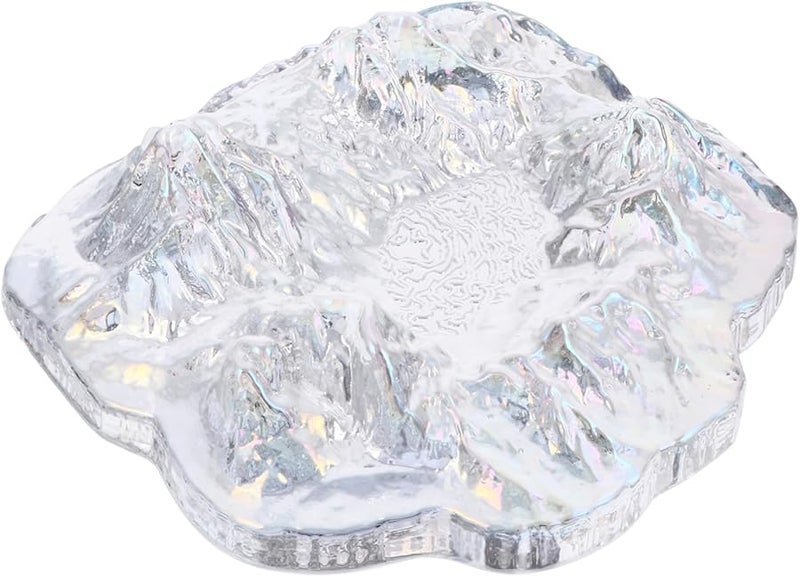 Mountain Shaped Glass Ashtray Desktop Container for Cigarettes Home Office Decoration - Image 1